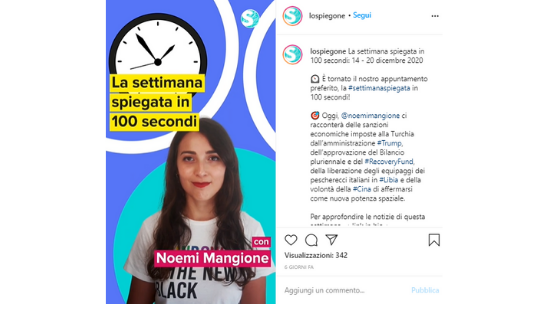Fare giornalismo su Instagram - Lo Spiegone IG TV