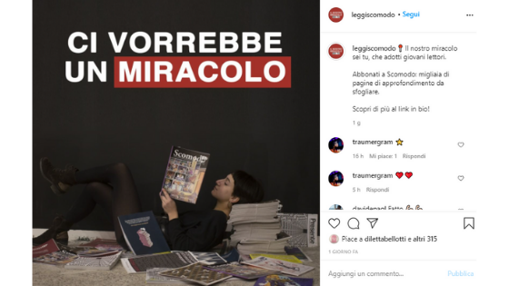 Fare giornalismo su Instagram - il progetto di Scomodo